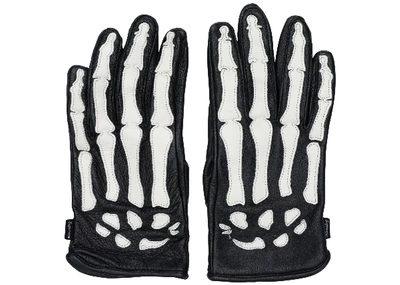 Pre-owned Supreme  Vanson Leather X-ray Gloves Black