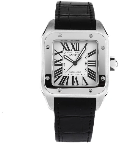 Pre-owned Cartier  Santos 100 W20073x8 In Stainless Steel