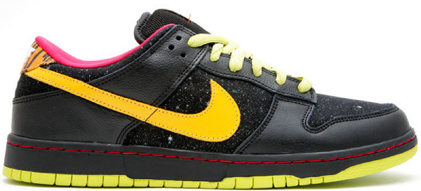 black and yellow dunks