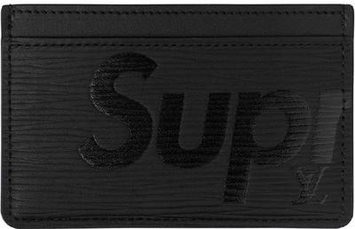 Pre-owned Supreme Louis Vuitton X  Porte Carte Simple Epi Black