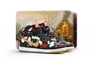 Pre owned Nike Sb Dunk High Concepts Ugly Christmas Sweater Black