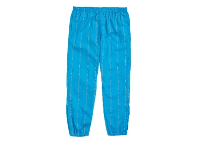 Pre-owned Supreme Reflective Text Track Pant Blue