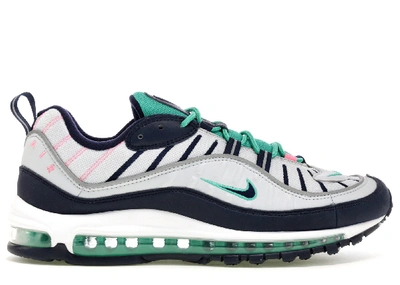 Pre-owned Nike Air Max 98 Tidal Pure Platinum/obsidian-kinetic Green-sunset Blast | ModeSens