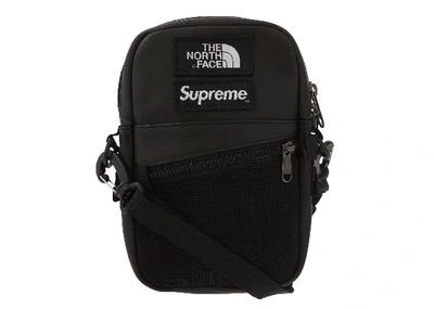 Pre-owned Supreme  The North Face Leather Shoulder Bag Black