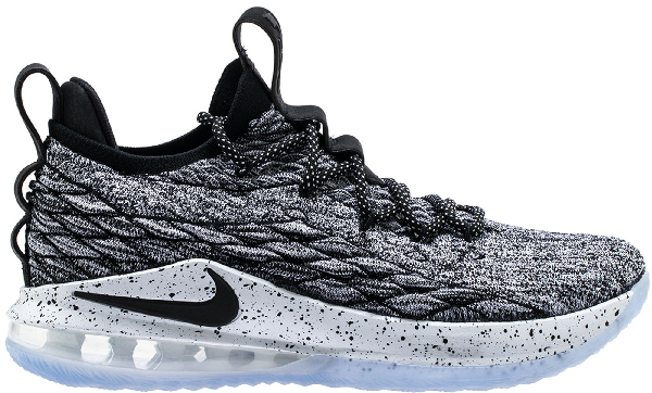lebron 15s black and white