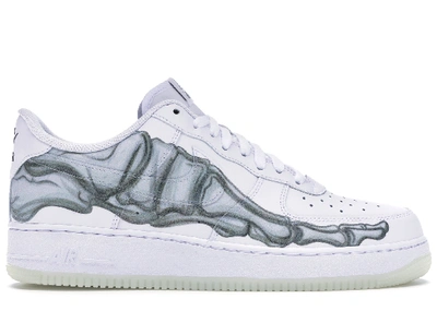 Pre-owned Nike Air Force 1 Low Skeleton Halloween (2018) In White/white-white