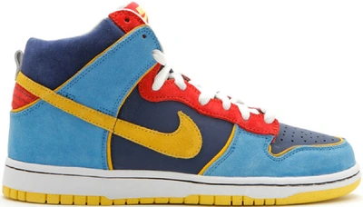 Pre-owned Nike Sb Dunk High Pacman In Blue Frost/midwest Gold 