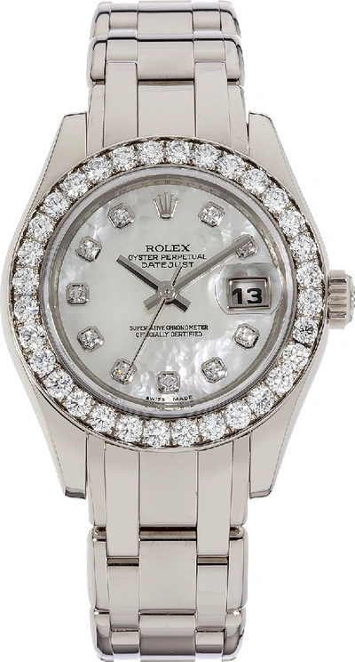 Pre-owned Rolex Datejust 80299 In White Gold