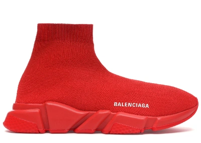 Pre-owned Balenciaga  Speed Trainer Red