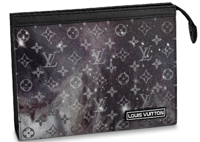 Pre-owned Louis Vuitton Voyage Pochette Monogram Galaxy Mm Black Multicolor