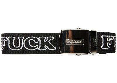 Pre-owned Supreme  Hysteric Glamour Fuck You Belt Black