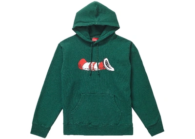 Pre-owned Supreme  Cat In The Hat Hooded Sweatshirt Dark Green