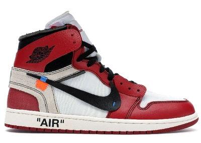 Pre-owned Jordan  1 Retro High Off-white Chicago In White/black-varsity Red