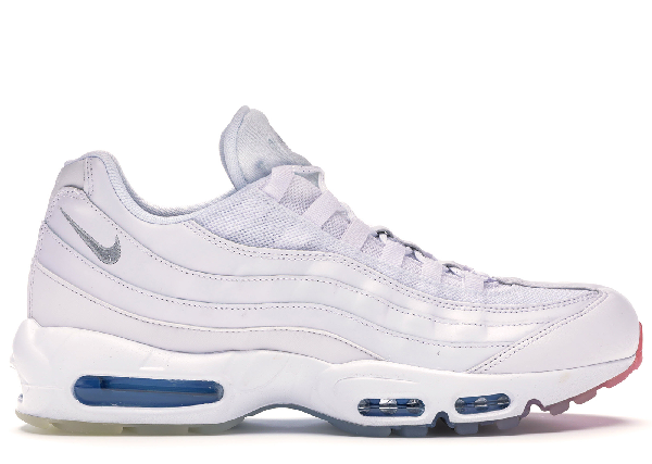 air max 95 white metallic silver
