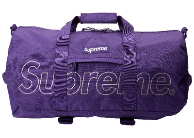Pre-owned Supreme Duffle Bag (fw18) Purple