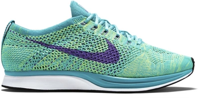 Pre-owned Flyknit Racer Sport Turquoise Hyper Grape In Sport  Turquoise/hyper Grape-volt