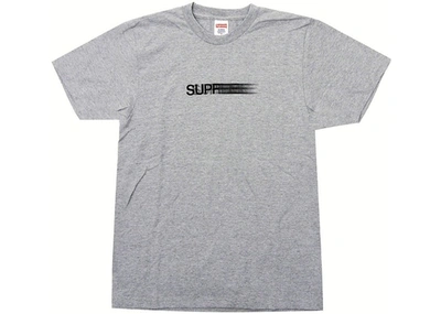 Pre-owned Supreme Motion Logo Tee Heather Grey | ModeSens