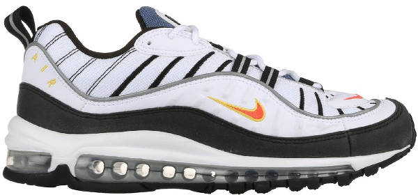 Pre-Owned Nike Air Max 98 Team Orange In White/team Orange-black | ModeSens