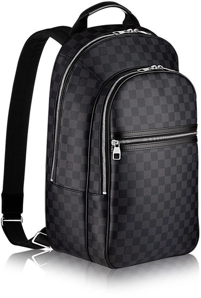 Michael backpack cloth bag Louis Vuitton Black in Cloth - 33463897