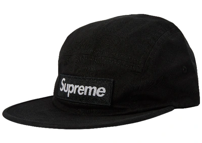 Pre-owned Supreme Military Camp Cap (fw18) Black | ModeSens