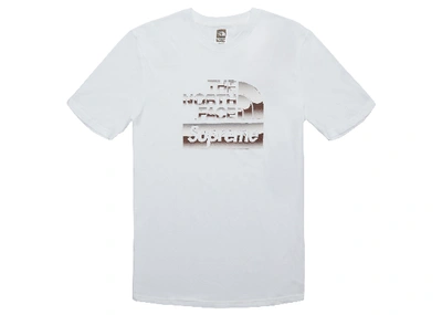 Pre-owned Supreme  The North Face Metallic Logo T-shirt White