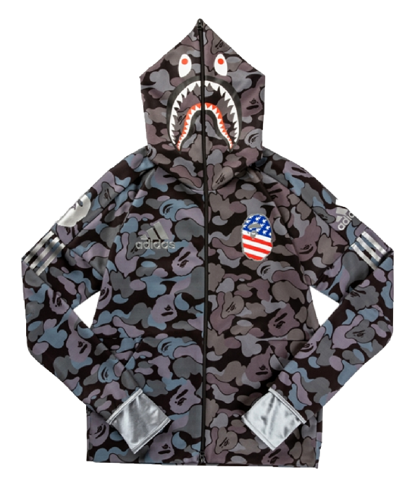 bape x adidas sb shark hoodie