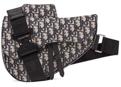 Pre Loved Dior Oblique Canvas Saddle Belt Bag