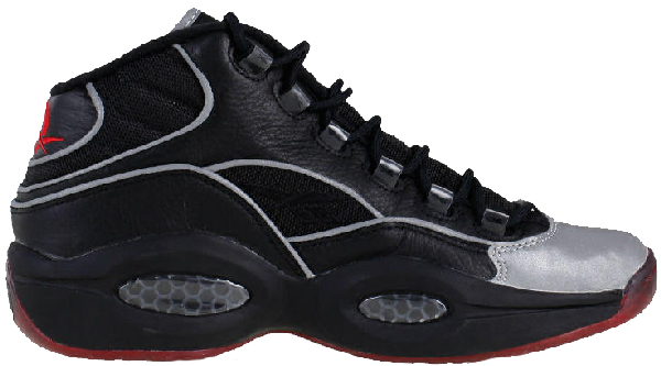 reebok question black and red