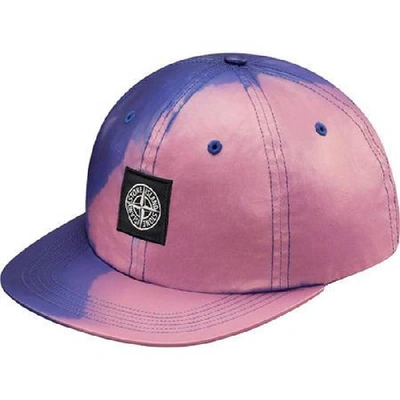 Pre-owned Supreme  Stone Island Heat Reactive 6 Panel Cap Purple