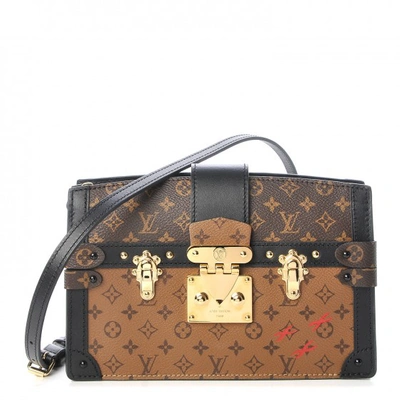 Pre-owned Louis Vuitton Clutch Trunk Monogram Reverse Brown/black