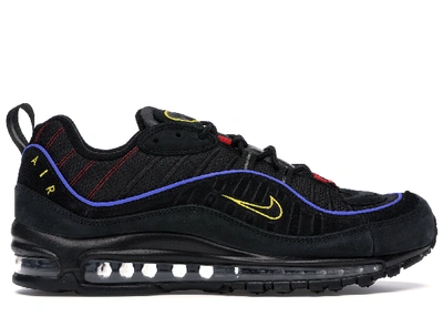 Pre-owned Nike Air Max 98 Present In Black/amarillo-university Red |  ModeSens