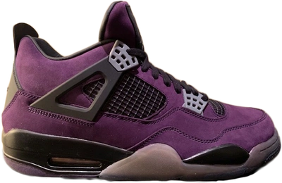Jordan retro 4 purple and black new arrivals