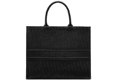 Pre-owned Dior  Book Tote Oblique Black