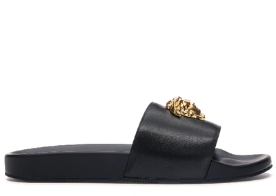 Pre-owned Versace  Leather Slides X Kith In Black