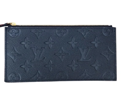Pre-owned Louis Vuitton  Pochette Felicie Zippered Insert Monogram Empreinte Marine Rouge