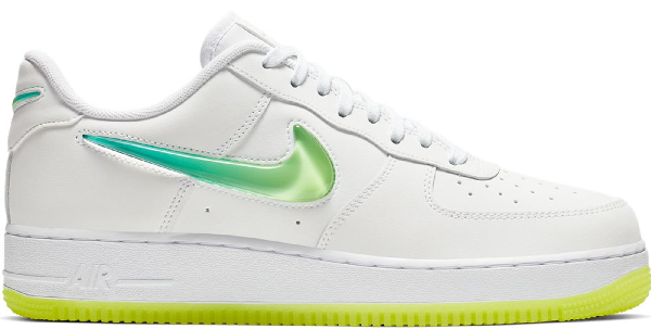 air force 1 low jelly swoosh white volt