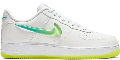 Pre-owned Nike Air Force 1 Low Jelly Swoosh White In White/hyper Jade-volt  | ModeSens