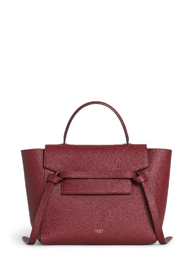 Celine micro cheap belt bag burgundy