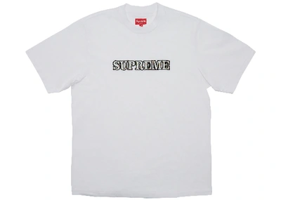 Pre-owned Supreme  Floral Logo Tee White