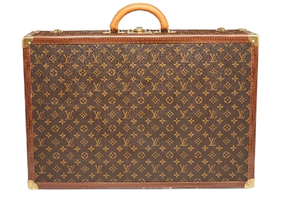 Pre-owned Louis Vuitton Hardsided Suitcase Bisten Monogram 65 Brown