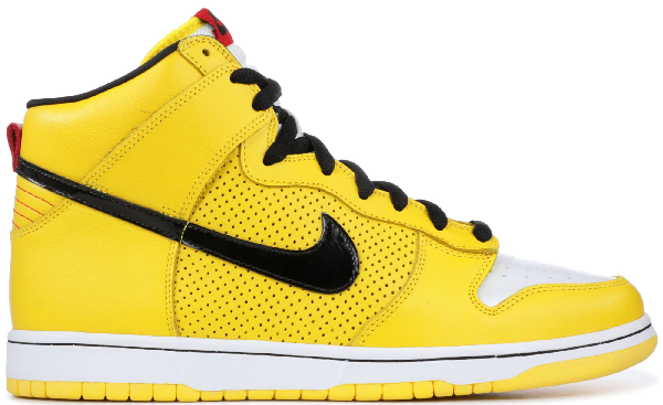 nike dunk high yellow black