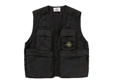 Pre-owned Supreme Stone Island Camo Cargo Vest Black Camo