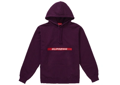 Pre-owned Supreme Zip Pouch Hooded Sweatshirt Eggplant | ModeSens