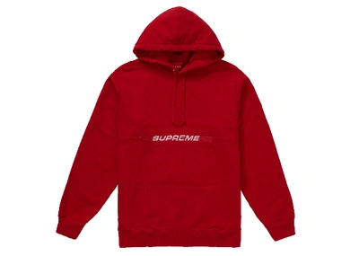 Pre-owned Supreme Zip Pouch Hooded Sweatshirt Red | ModeSens