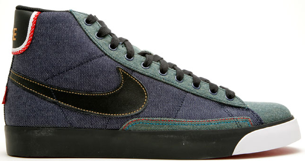 Pre-Owned Nike Blazer Mid Selvedge Denim In Obsidian/black-orion Blue-sport  Red | ModeSens