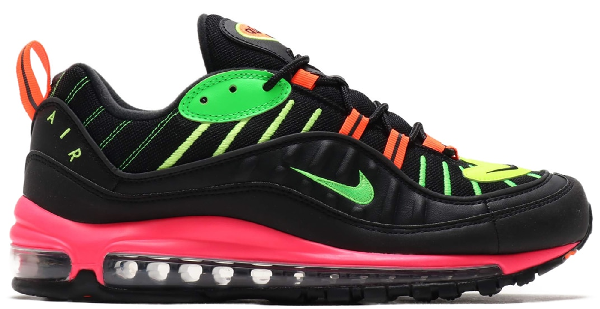 nike air max neon green and pink