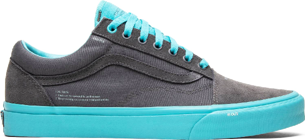 gray and turquoise vans