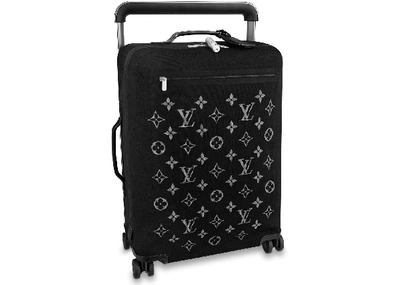 Pre-owned Louis Vuitton  Horizon Suitcase Soft Jacquard 55 Black
