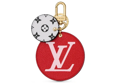 Pre-owned Louis Vuitton Bag Charm And Key Holder Monogram Giant Red/pink