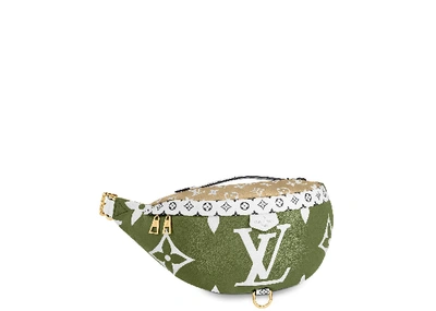 Louis+Vuitton+Bum+Bag+2Way+Fanny+Pack+Green+White+Beige for sale